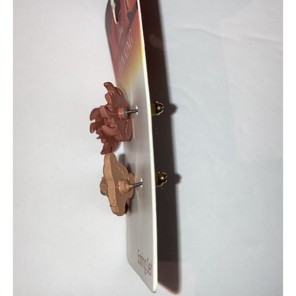 Disney Character The Lion King Movie Brown Timon & Pumbaa Post Earring Set Faces - Picture 10 of 12